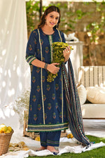 Load image into Gallery viewer, Traditional Cotton Jacquard Butti Printed Salwar Kameez