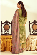 Load image into Gallery viewer, Green Pure Tissue Fancy Jacquard Digital Print Designer Salwar Suit