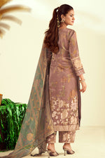 Load image into Gallery viewer, Lavender Pure Tissue Fancy Jacquard Digital Print Designer Suit