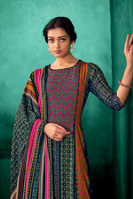 Load image into Gallery viewer, Blue Pure Pashmina Digital Print Casual Salwar Suit