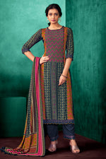 Load image into Gallery viewer, Blue Pure Pashmina Digital Print Casual Salwar Suit