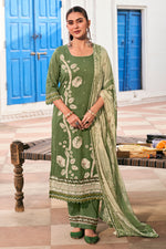 Load image into Gallery viewer, Green Stylish Cotton Digital Print Salwar Suit