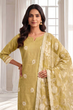 Load image into Gallery viewer, Pure Mal Chanderi Jacquard Embroidered Salwar Kameez