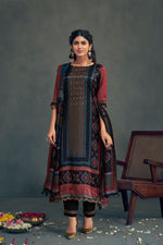 Load image into Gallery viewer, Digital Print And Hand Work Pure Gajji Silk Salwar Kameez In Pink Color