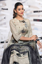 Load image into Gallery viewer, Beige Pure Linen Digital Print Casual Salwar Suit