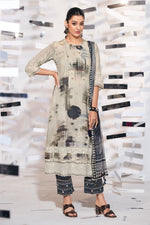 Load image into Gallery viewer, Beige Pure Linen Digital Print Casual Salwar Suit