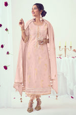 Load image into Gallery viewer, Pink Pure Cotton Foil Print With Embroidery Work Fashionable Suit
