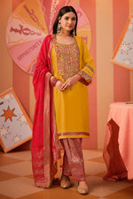 Load image into Gallery viewer, Royal Bemberg Modal Satin Jacquard Festive Wear Salwar Kameez