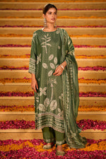 Load image into Gallery viewer, Premium Organza Jacquard Print Party Wear Salwar Suit With Embroidered Daman
