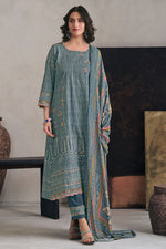 Load image into Gallery viewer, Premium Corduroy Teal Digital Print Casual Suit