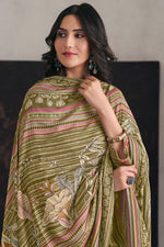 Load image into Gallery viewer, Digital Print Premium Corduroy Casual Salwar Kameez In Olive Color