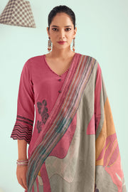 Pure Malai Chanderi Jacquard Straight Cut Salwar Suit