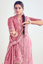 Load image into Gallery viewer, Pink Pure Cotton Block Print Daily Wear Suit