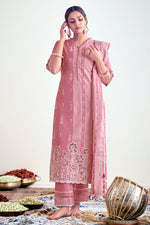 Load image into Gallery viewer, Pink Pure Cotton Block Print Daily Wear Suit