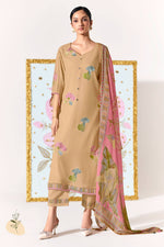 Load image into Gallery viewer, Designer Pure Mal Chanderi Lace Work Salwar Kameez For Women