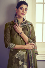Load image into Gallery viewer, Green Color Pure Bemberg Silk Digital Print Salwar Kameez