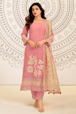 Load image into Gallery viewer, Women's Pure Linen Jacquard Handwork Salwar Kameez