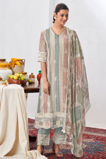 Load image into Gallery viewer, Multi Color Pure Linen Digital Print Casual Salwar Kameez
