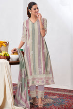 Load image into Gallery viewer, Pure Linen Multi Color Digital Print Casual Salwar Suit