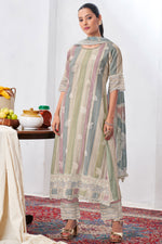 Load image into Gallery viewer, Pure Linen Digital Print Multi Color Casual Suit