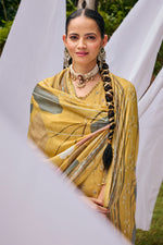 Load image into Gallery viewer, Pure Muslin Silk Hand Block With Gold Print Casual Salwar Kameez