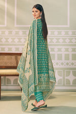 Load image into Gallery viewer, Handcrafted Mal Mal Cotton Straight Fit Salwar Kameez with Block Prints