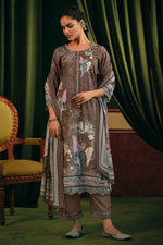 Load image into Gallery viewer, Brown Digital Print Casual Suit