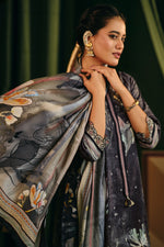 Load image into Gallery viewer, Digital Print Casual Dress In Navy Blue Color