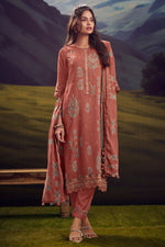 Load image into Gallery viewer, Pure Cotton Modal Checks Digital Print Designer Straight Cut Suit