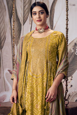 Load image into Gallery viewer, Green Pure Moga Silk Jacquard Digital Bandhani Print Designer Salwar Suit
