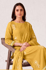 Load image into Gallery viewer, Premium Chanderi Beads Patti Designer Salwar Kameez