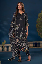 Load image into Gallery viewer, Black Pure Premium Corduroy Digital Print Suit