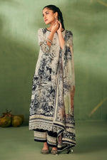 Load image into Gallery viewer, Beige Pure Muslin Silk Digital Print Long Salwar Kameez