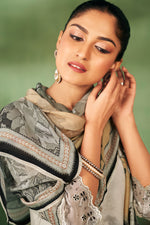Load image into Gallery viewer, Beige Color Pure Muslin Silk Digital Print Long Suit