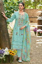 Load image into Gallery viewer, Traditional Premium Cotton Borer Embroidery Salwar Suit