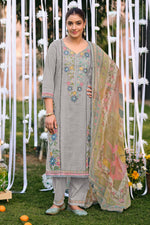 Load image into Gallery viewer, Stylish South Cotton Embroidery Work Salwar Kameez For Women