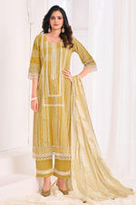 Load image into Gallery viewer, Designer Pure Cotton Hand Block Print Salwar Suit With G.P.O Lace Work
