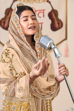 Load image into Gallery viewer, Cotton Block Print Designer Border Embroidery Salwar Kameez