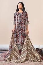 Load image into Gallery viewer, Pure Cotton Block Print Border Embroidery Salwar Kameez