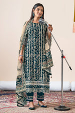 Load image into Gallery viewer, Pure Cotton Printed Embroidered Border Salwar Suit