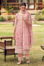 Load image into Gallery viewer, Pure Cotton Pink Hand Block Print Straight Cut Salwar Suit