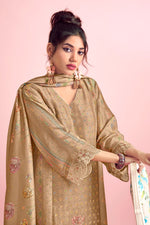 Load image into Gallery viewer, Pure Muslin Simmer Silk Digital Print With Handwork Designer Salwar Kameez