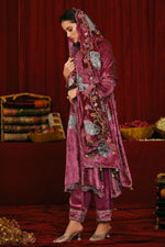 Load image into Gallery viewer, Pure Viscose Velvet Fancy Embroidered Disigner Salwar Kameez