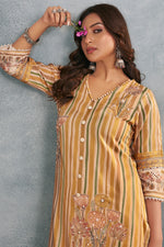 Load image into Gallery viewer, Mustard Casual Wear Pure Mal Mal Cotton Digital Printed Salwar Kameez