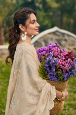 Load image into Gallery viewer, Beige Color Pure Cotton Long Straight Cut Dress