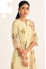 Designer Mal Mal Cotton Digital Print Salwar Suit With Embroidery Work