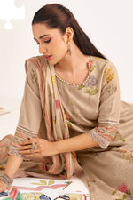 Load image into Gallery viewer, Elegant Mal Mal Cotton Printed Salwar Suit With Lace Dupatta And Cotton Bottom