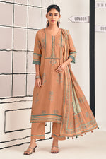 Load image into Gallery viewer, Peach Elegant Premium Cotton Digital Print Daily Wear Salwar Kameez For Women