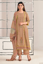 Load image into Gallery viewer, Designer Cream Cotton Salwar Kameez With Gpo Lace Work And Digital Print