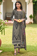 Load image into Gallery viewer, Black Pure Premium Corduroy Digital Print Straight Cut Dress